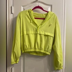 Neon Yellow Cropped Top - Size M - Pre-Owned